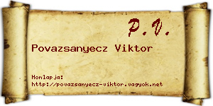 Povazsanyecz Viktor névjegykártya